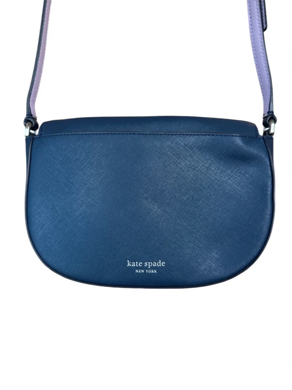 Kate Spade Reiley Spade Crossbody Bag with Lilac Gray & White Floral Applique